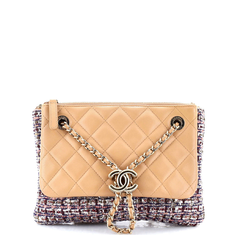 Double Case With Strap Tweed And Quilted