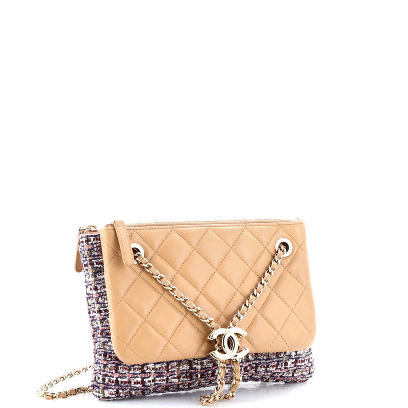 Double Case With Strap Tweed And Quilted