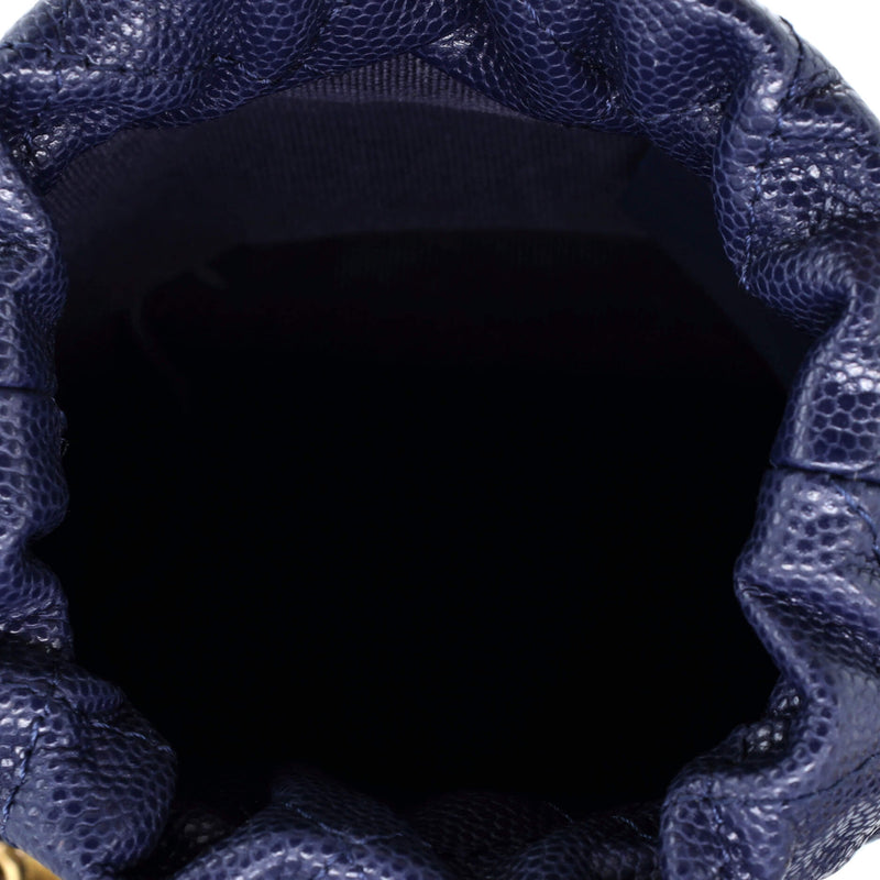 Twist Your Buttons Drawstring Bucket Bag