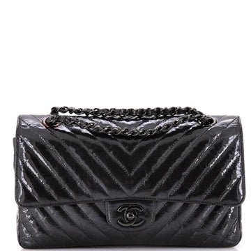 So Black Classic Double Flap Bag Chevron