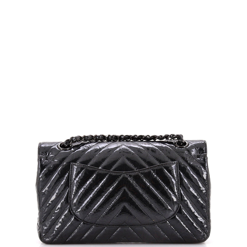 So Black Classic Double Flap Bag Chevron