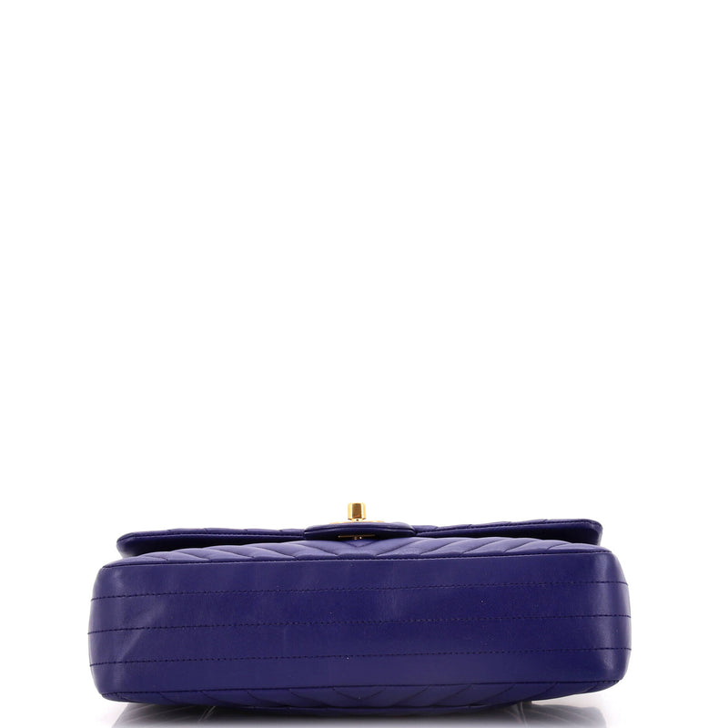 Classic Double Flap Bag Chevron Calfskin