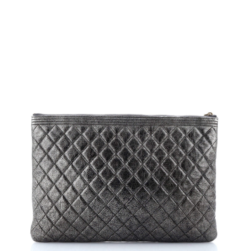 Boy O Case Clutch Quilted Calfskin Large
