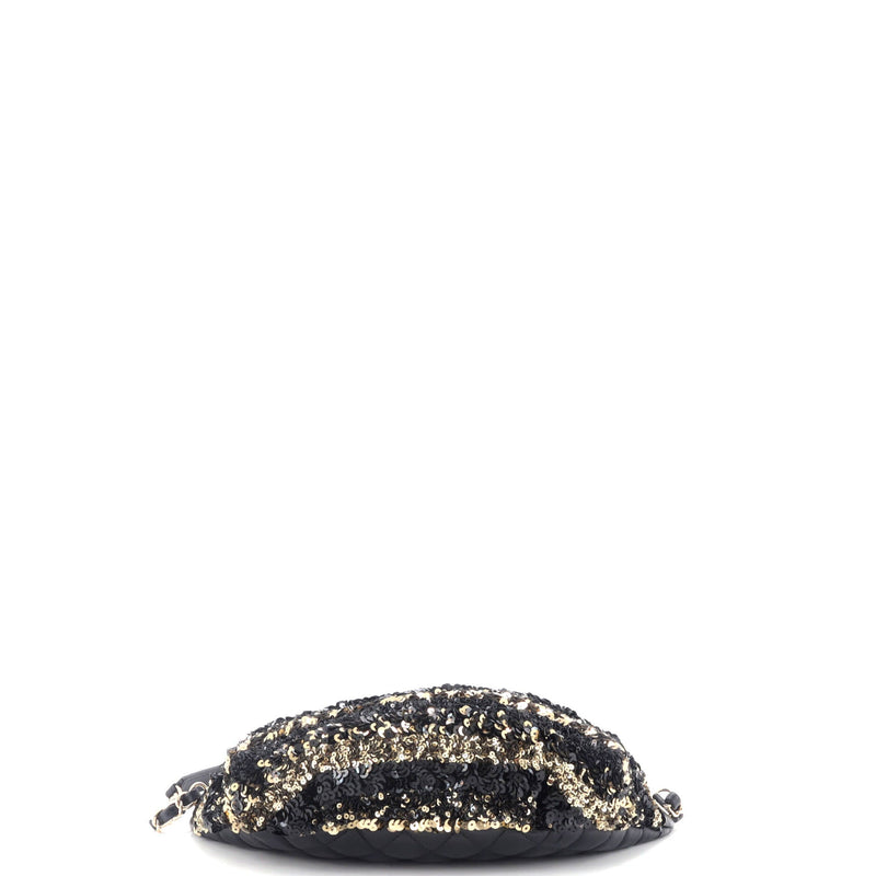 Cc Charm Zip Waist Bag Sequins And