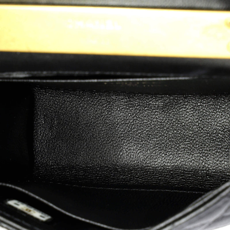 Coco Enamel Top Handle Flap Bag Quilted