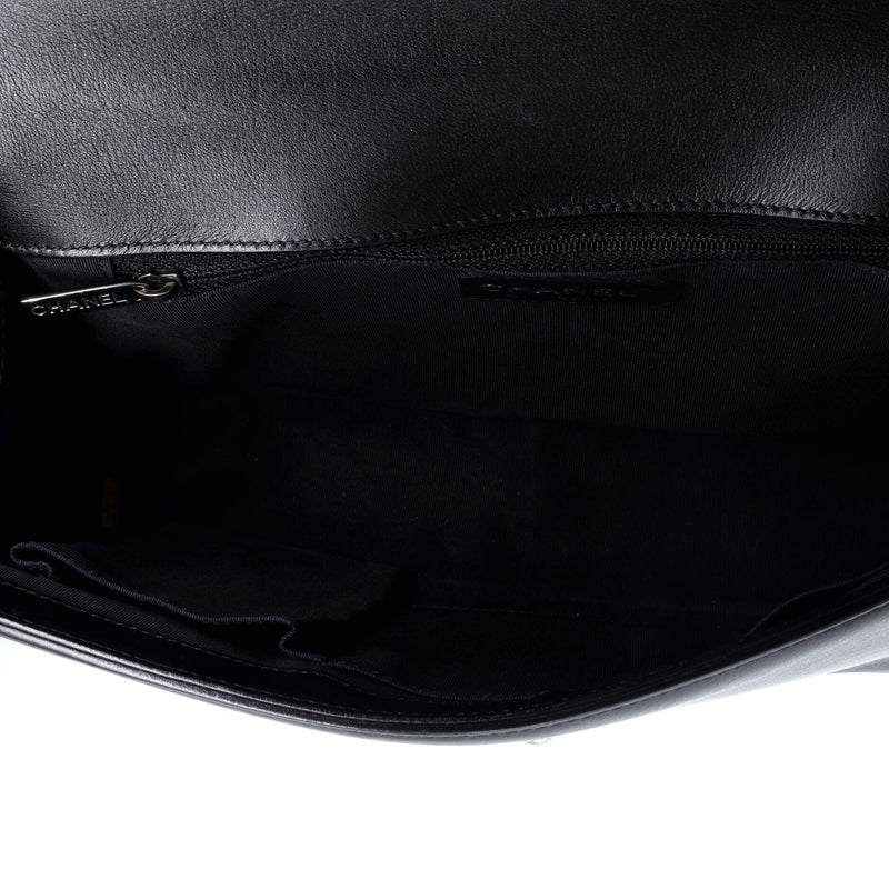 Boy Flap Bag Chevron Patent New Medium