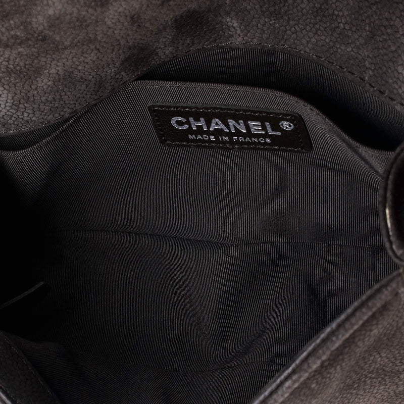 Boy Flap Bag Quilted Matte Caviar Small