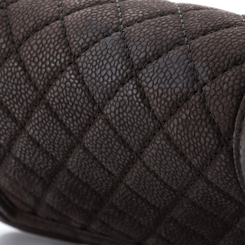 Boy Flap Bag Quilted Matte Caviar Small