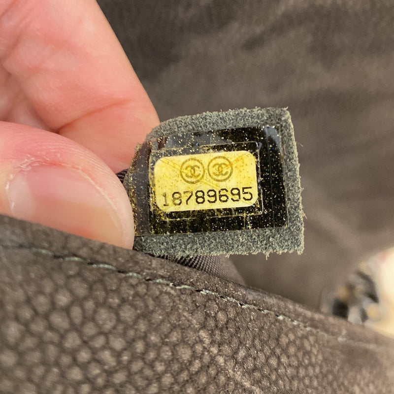 Boy Flap Bag Quilted Matte Caviar Small