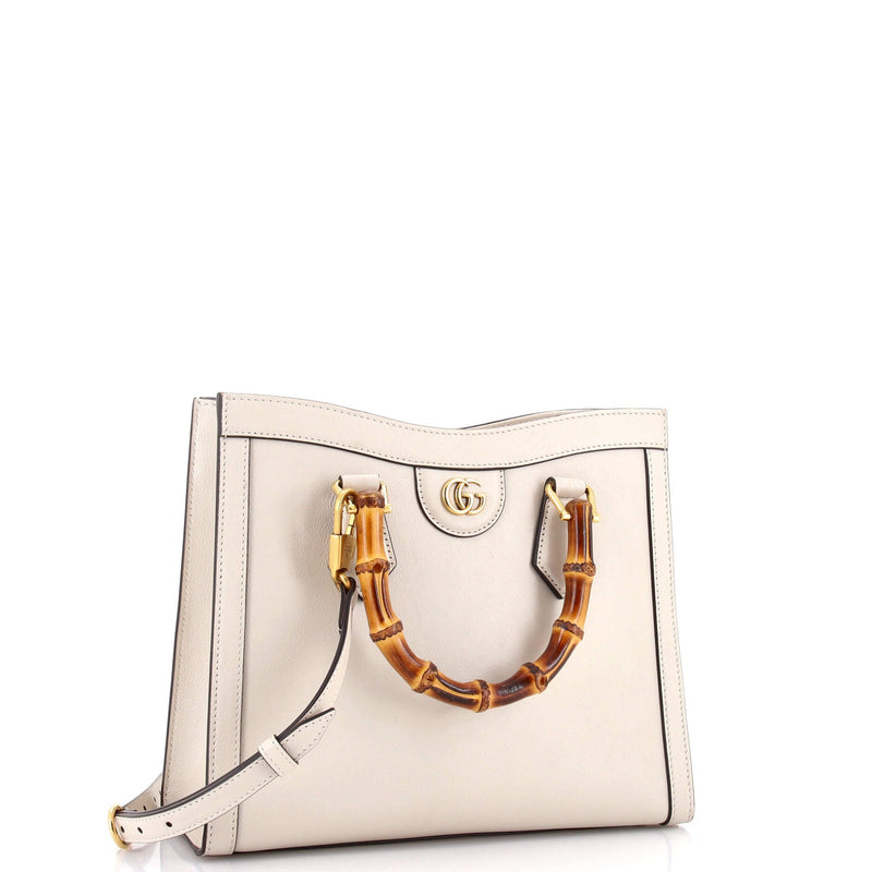 Diana Nm Bamboo Handle Tote Leather