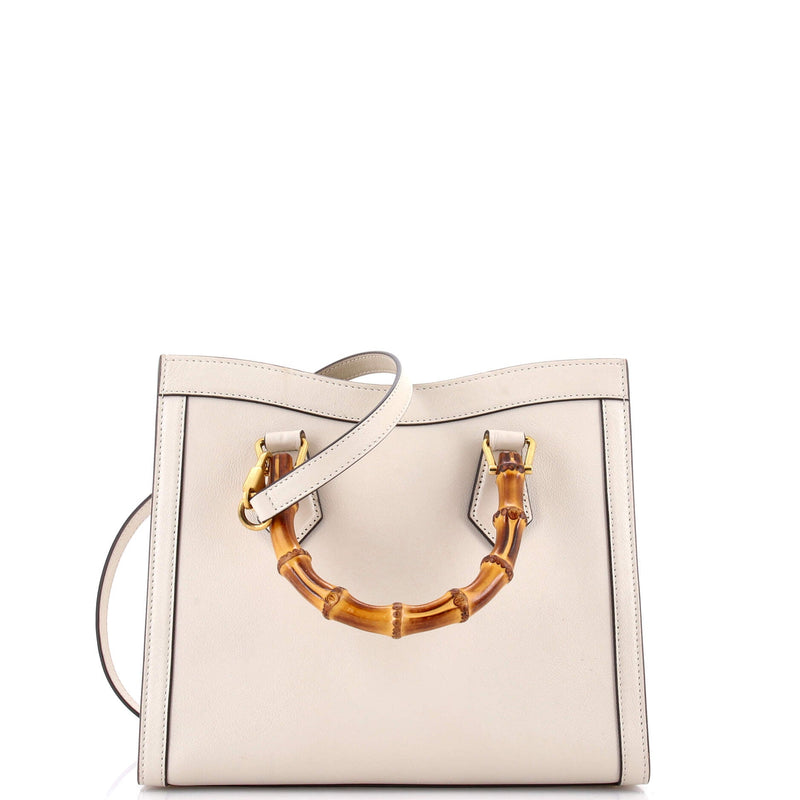 Diana Nm Bamboo Handle Tote Leather