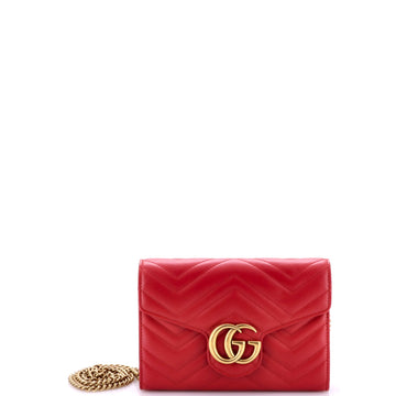 Gg Marmont Chain Wallet Matelasse
