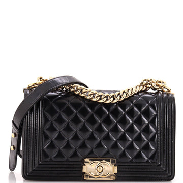 Boy Flap Bag Quilted Iridescent Glazed