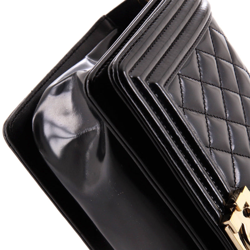 Boy Flap Bag Quilted Iridescent Glazed