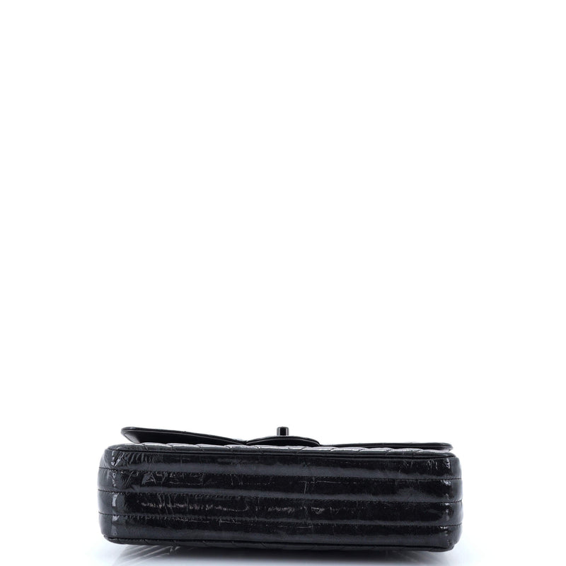 So Black Classic Double Flap Bag Chevron