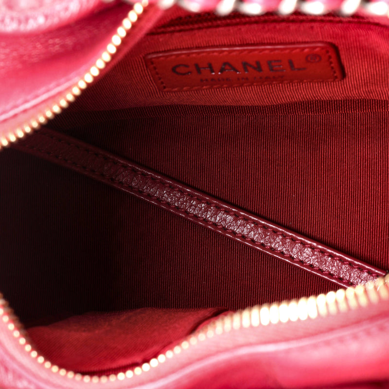 Gabrielle Hobo Chevron Aged Calfskin