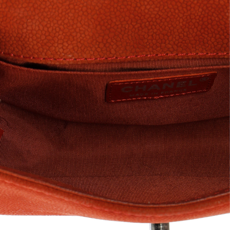 Boy Flap Bag Quilted Matte Caviar Small