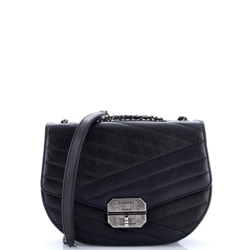 Gabrielle Saddle Crossbody Bag Chevron