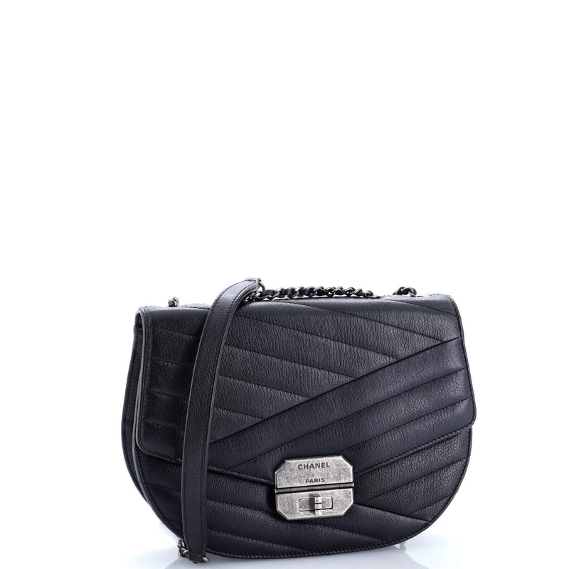 Gabrielle Saddle Crossbody Bag Chevron