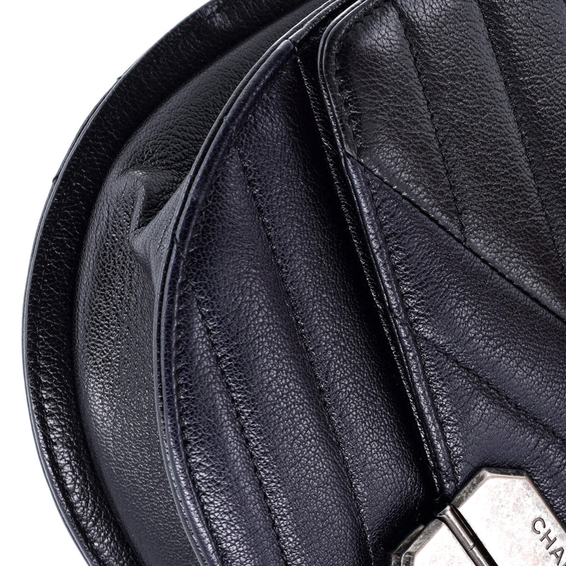 Gabrielle Saddle Crossbody Bag Chevron