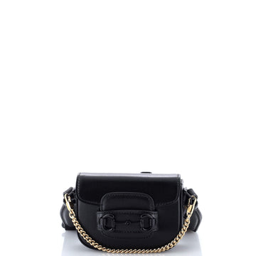 Horsebit Flap Wallet With Strap Leather