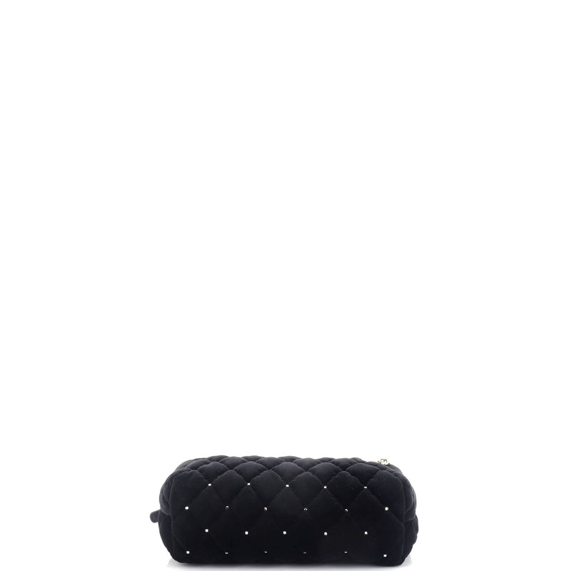 Cc Barrel Wristlet Chain Clutch Quilted