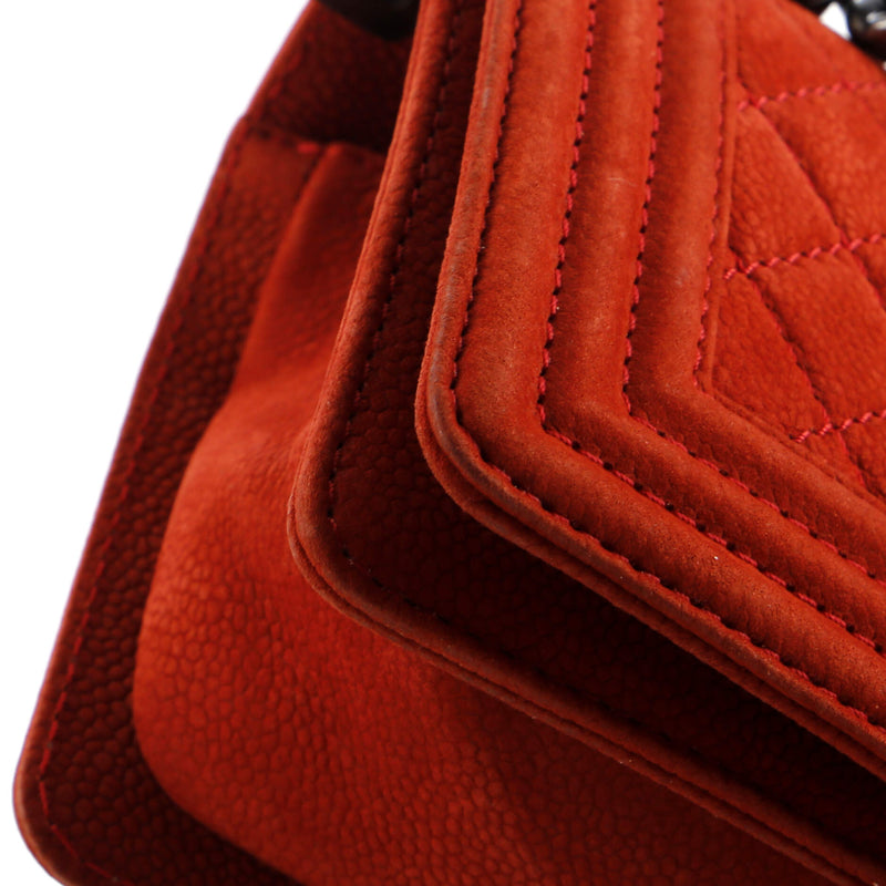 Boy Flap Bag Quilted Matte Caviar Small