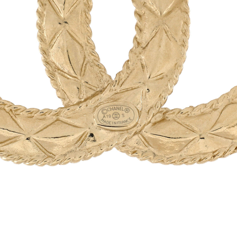 Cc Brooch Metal With Crystals And Faux