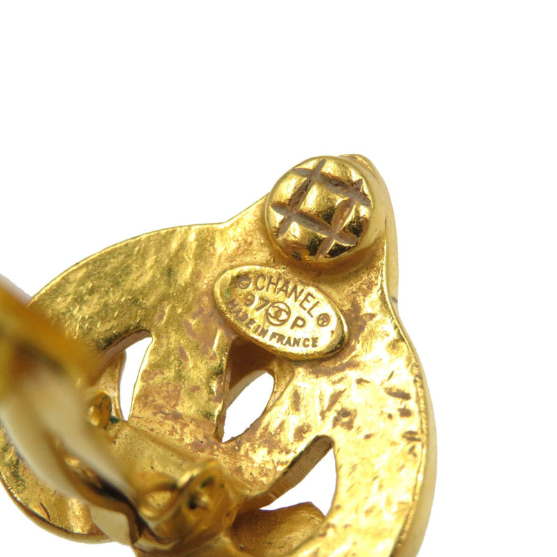 Cc Logo Clip-On Earrings Gold-Tone Metal