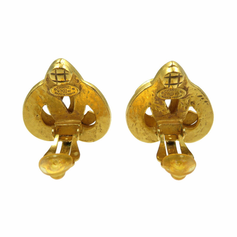Cc Logo Clip-On Earrings Gold-Tone Metal
