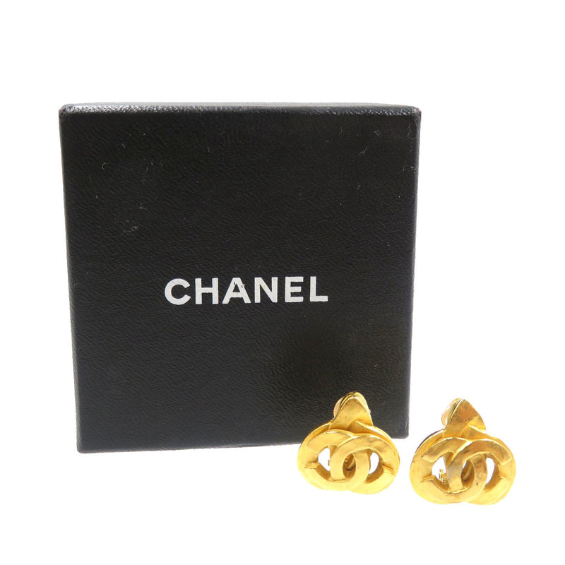 Cc Logo Clip-On Earrings Gold-Tone Metal