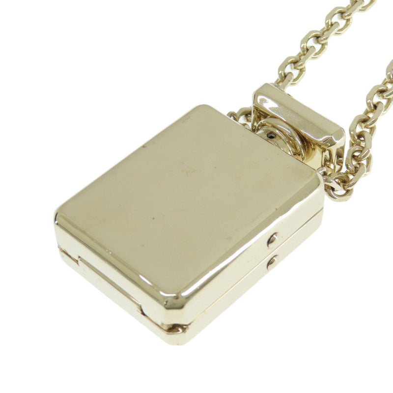 Cc Logo Pendant Necklace Gold-Tone Metal