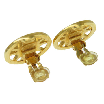 Cc Logo Clip-On Earrings Gold-Tone Metal