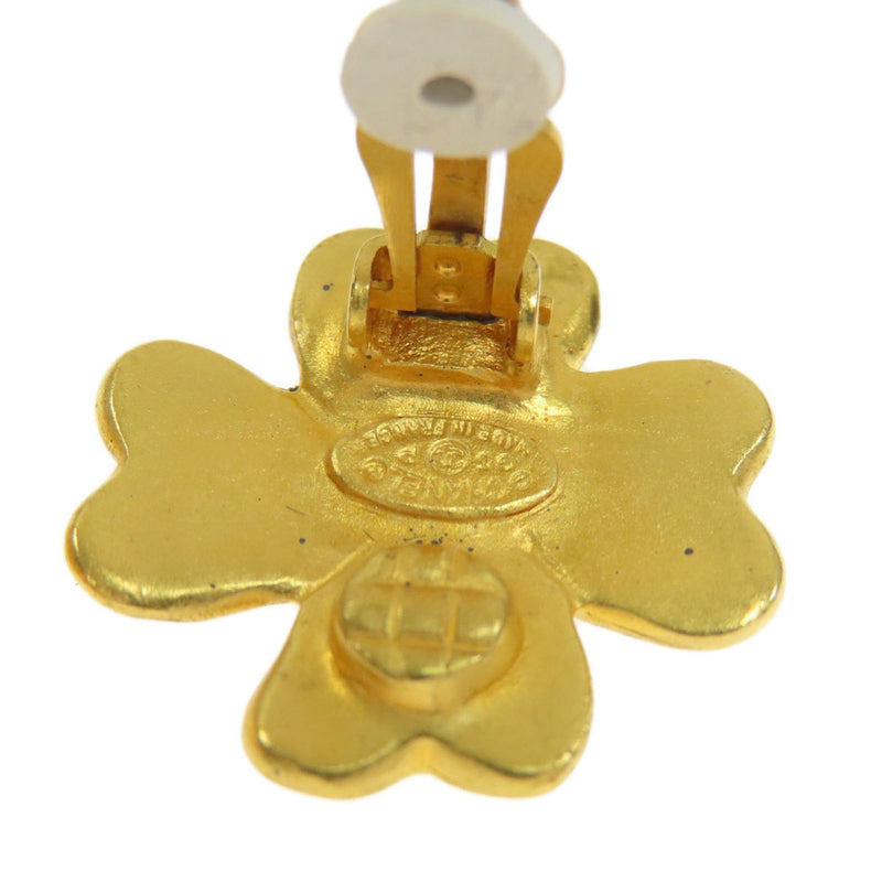 Cc Logo Clover Clip-On Earrings Metal