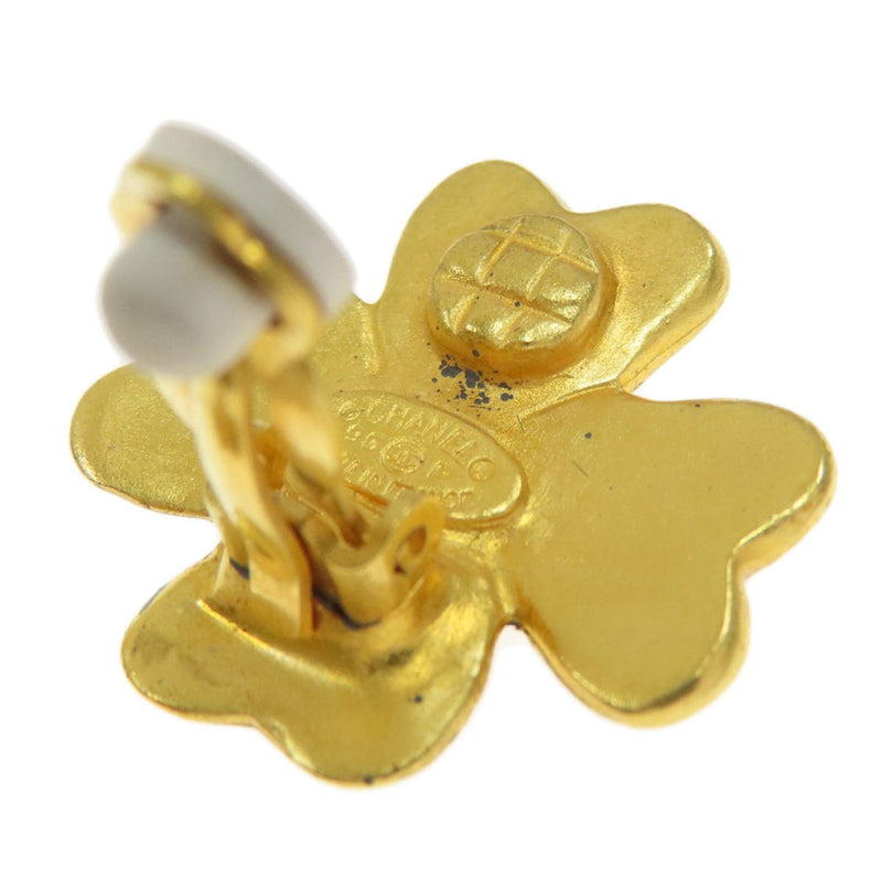 Cc Logo Clover Clip-On Earrings Metal