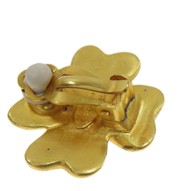 Cc Logo Clover Clip-On Earrings Metal