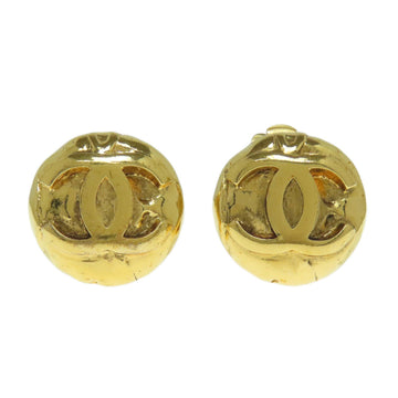 Cc Logo Clip-On Earrings Gold-Tone Metal
