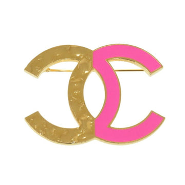 Chanel Cc Logo Brooch Gold-Tone Metal
