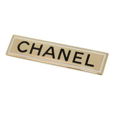 Chanel Plate Brooch Metal Gold