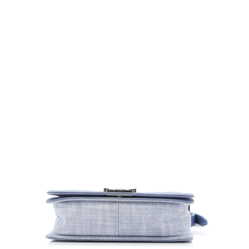 Boy Flap Bag Chevron Denim Old Medium