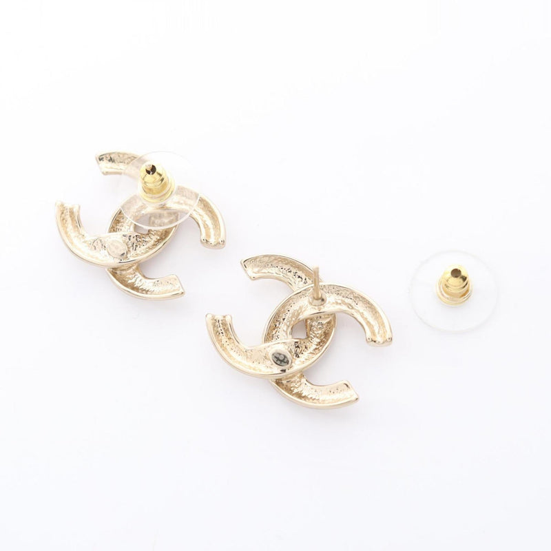 Cc Logo Earrings Metal Gold-Tone