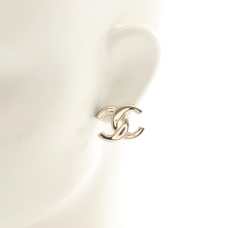 Cc Logo Earrings Metal Gold-Tone