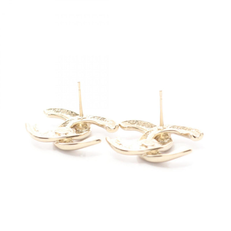Cc Logo Earrings Metal Gold-Tone