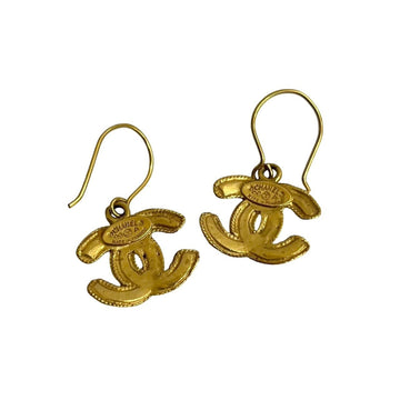 Cc Logo Earrings Metal Gold-Tone