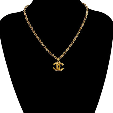 Cc Logo Chain Pendant Necklace Metal