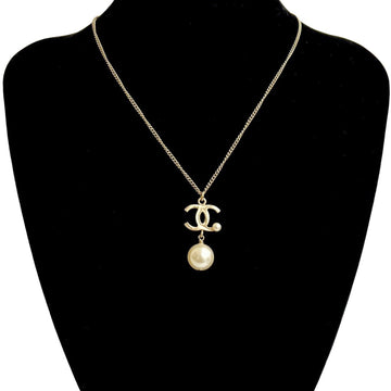 Chanel Cc Logo Pendant Necklace Metal