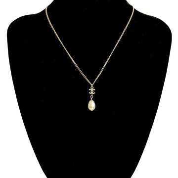 Cc Logo Chain Pendant Necklace Metal