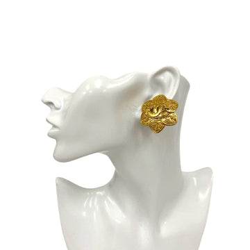 Cc Logo Clip-On Earrings Metal Gold-Tone