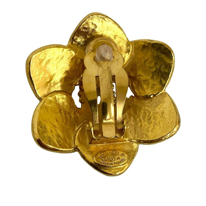 Cc Logo Clip-On Earrings Metal Gold-Tone