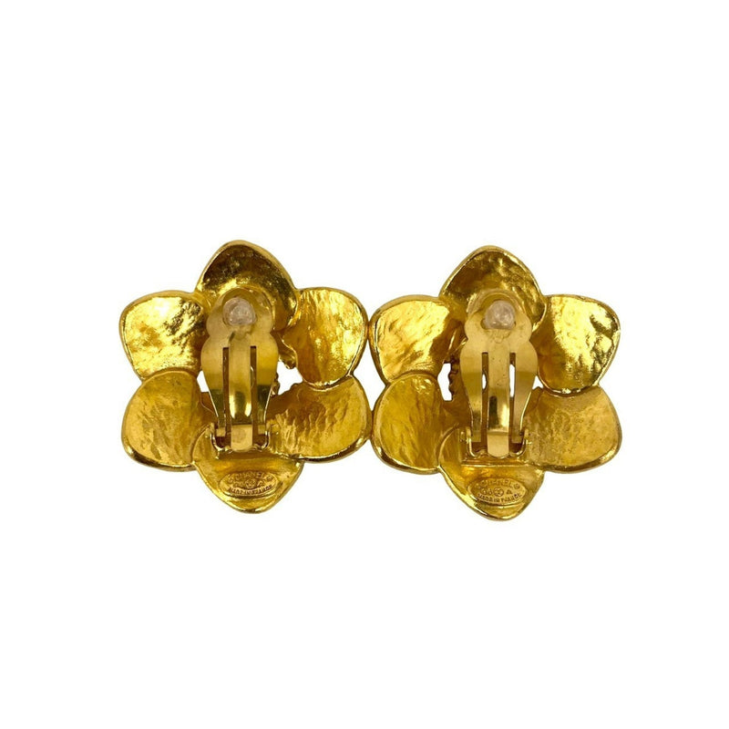 Cc Logo Clip-On Earrings Metal Gold-Tone